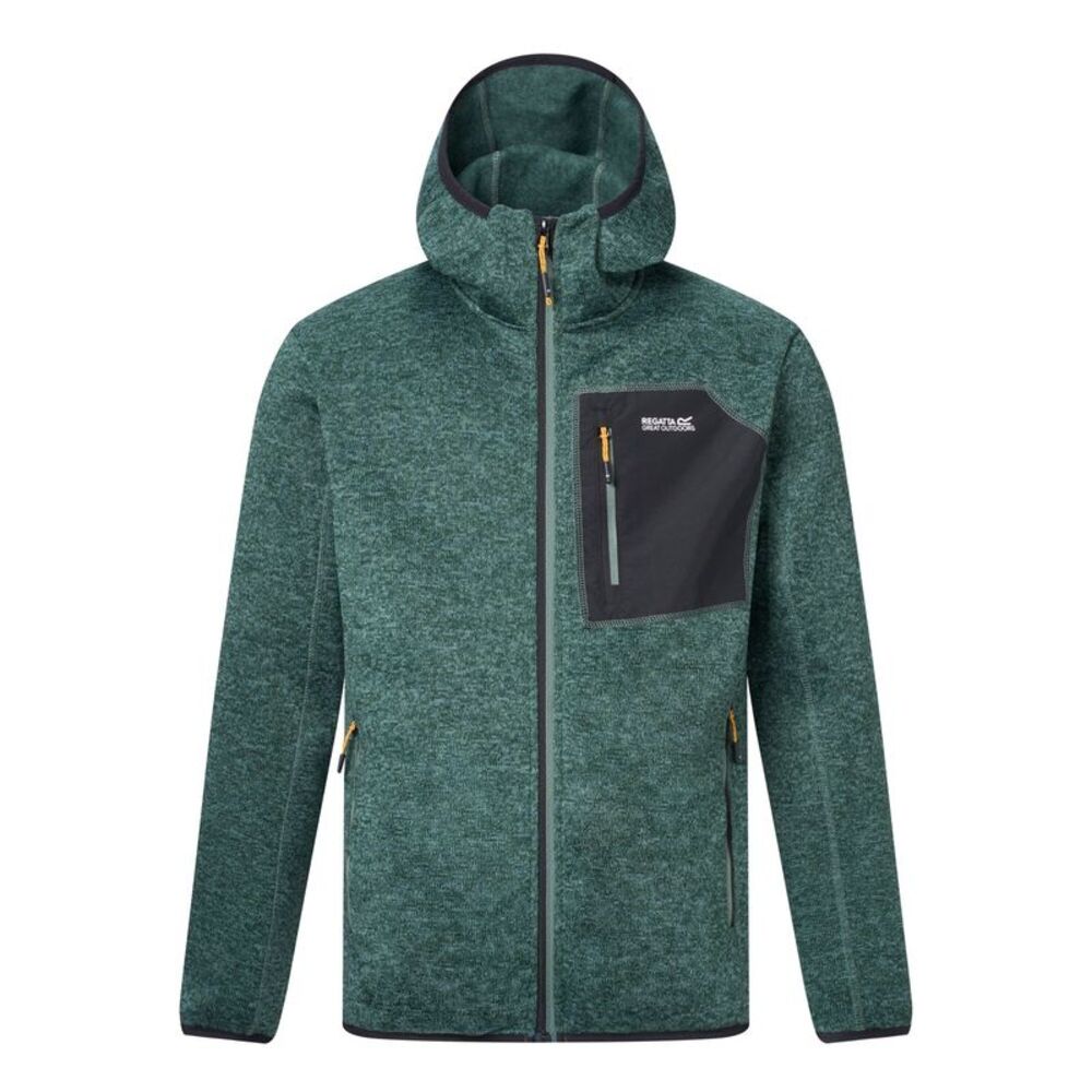Regatta Mens Newhill Marl Full Zip Fleece Jacket / Dark Forest Green